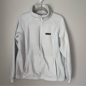 Columbia Fleece Jacket Women’s Benton Springs Full‎ Zip Plus Size 1X Light Blue